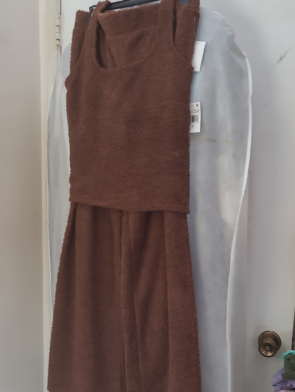 Steve Madden Brown Plush Knit Pajama Set